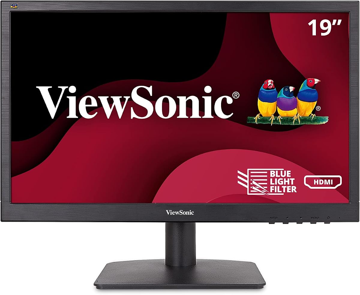 ViewSonic VA1903H Monitor panorámico WXGA 1366x768p 16:9 de 19 pulgadas (renovado)