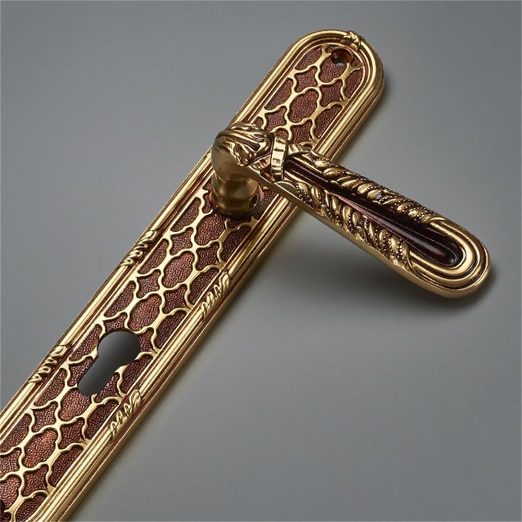 Copper Door Lock Interior Bedroom Silent Copper Solid Wood Room Door Lock Universal Handle