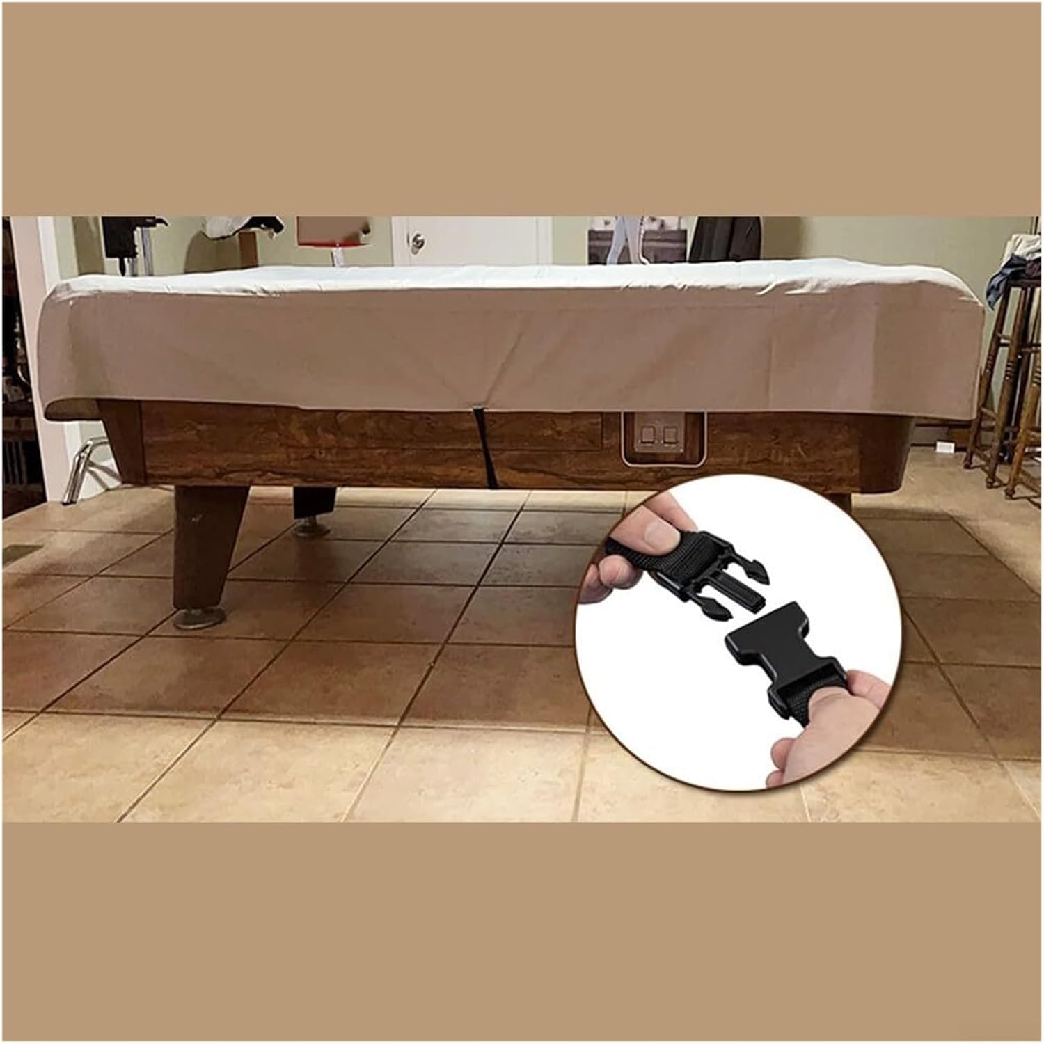 Pool Table Cover Pool Table Cover Waterproof for All Seasons with Secure Drawstring Closure 7/8/9FT(8FT)