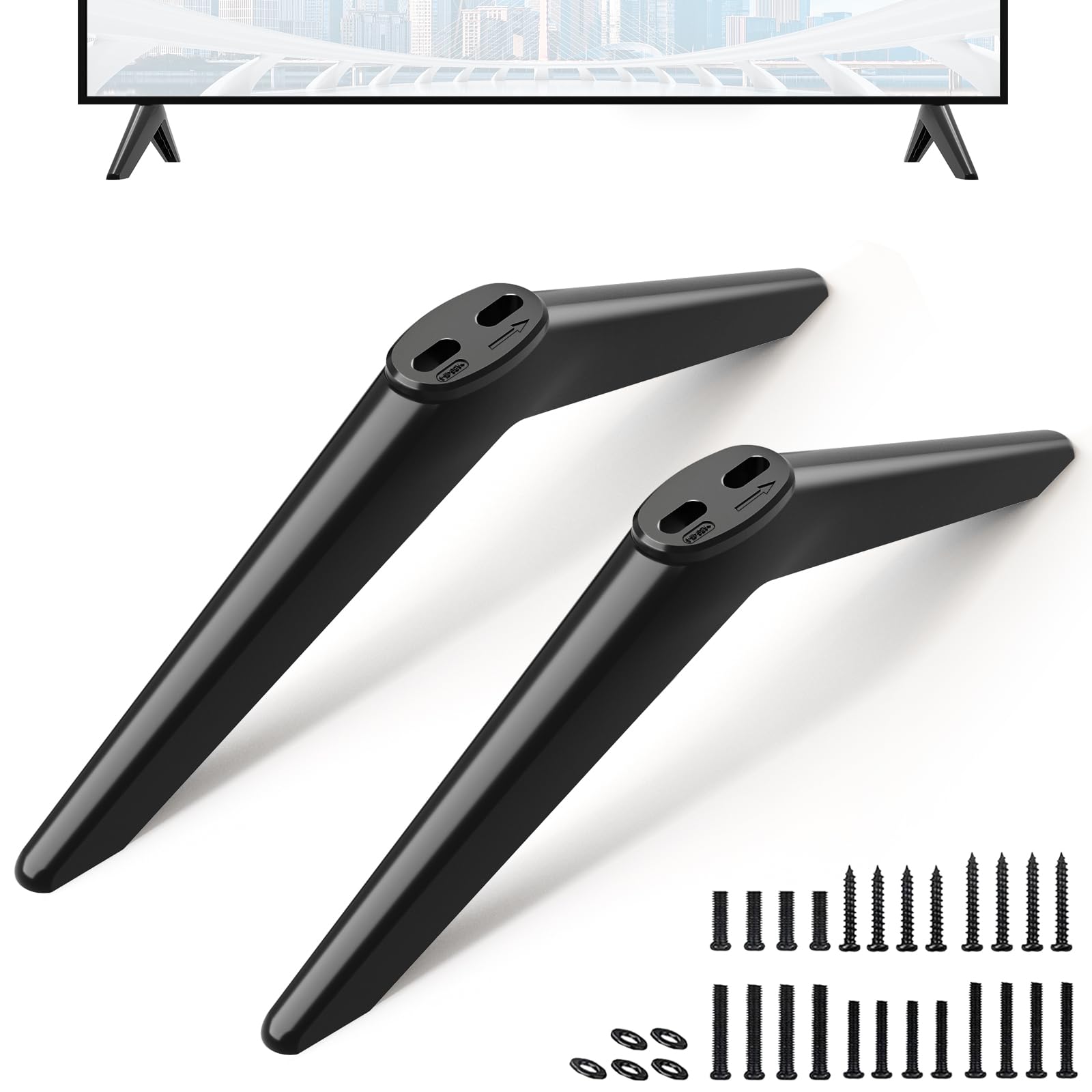 Pieds de support TV pour installer votre écran sur meuble avec vis