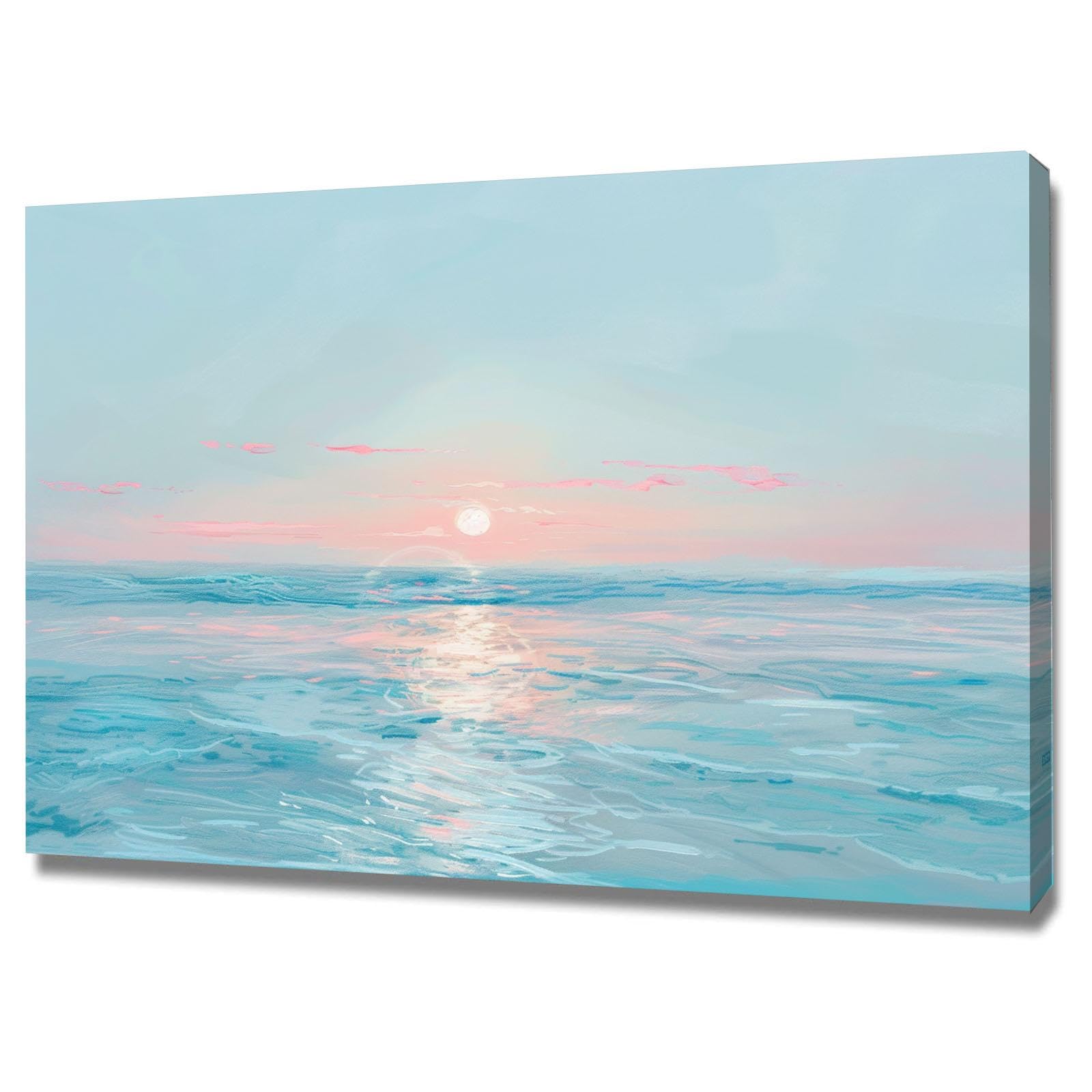 Tableau paysage marin abstrait 60x80cm WODJEM - 7