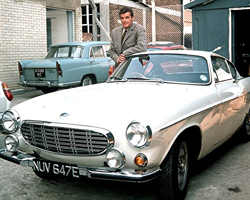 Erthstore Roger Moore Posing with Volvo P1800 Poster The Saint 11 x 17 cm Cover