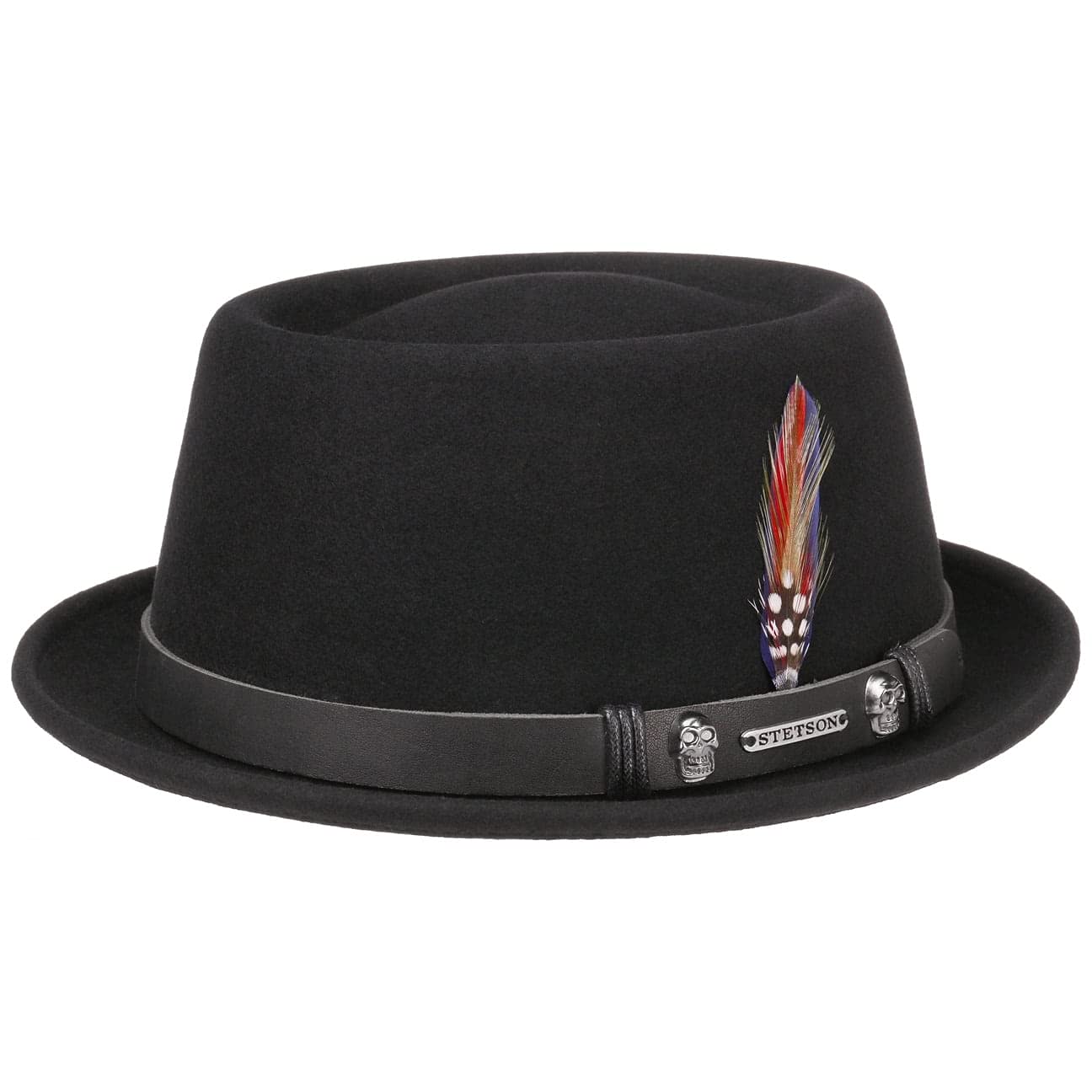 StetsonPennsylvania Pork Pie hat Men - Wool Felt hat - Asahi Guard - Water-Repellent and Crushable -. Wool Felt Pork Pie - Men's hat for Summer/Winter - Felt hat