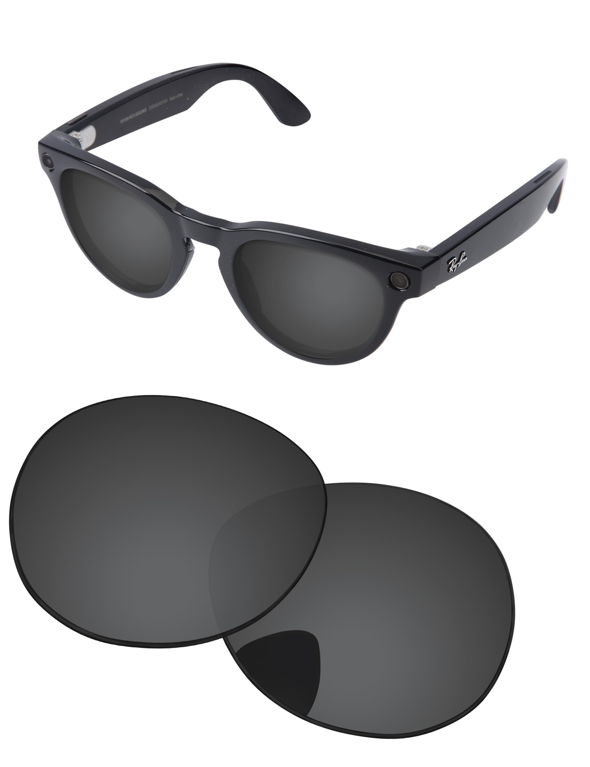 Lenti di ricambio compatibili con occhiali da sole Ray-Ban Meta Headliner RW4009 da 50 mm