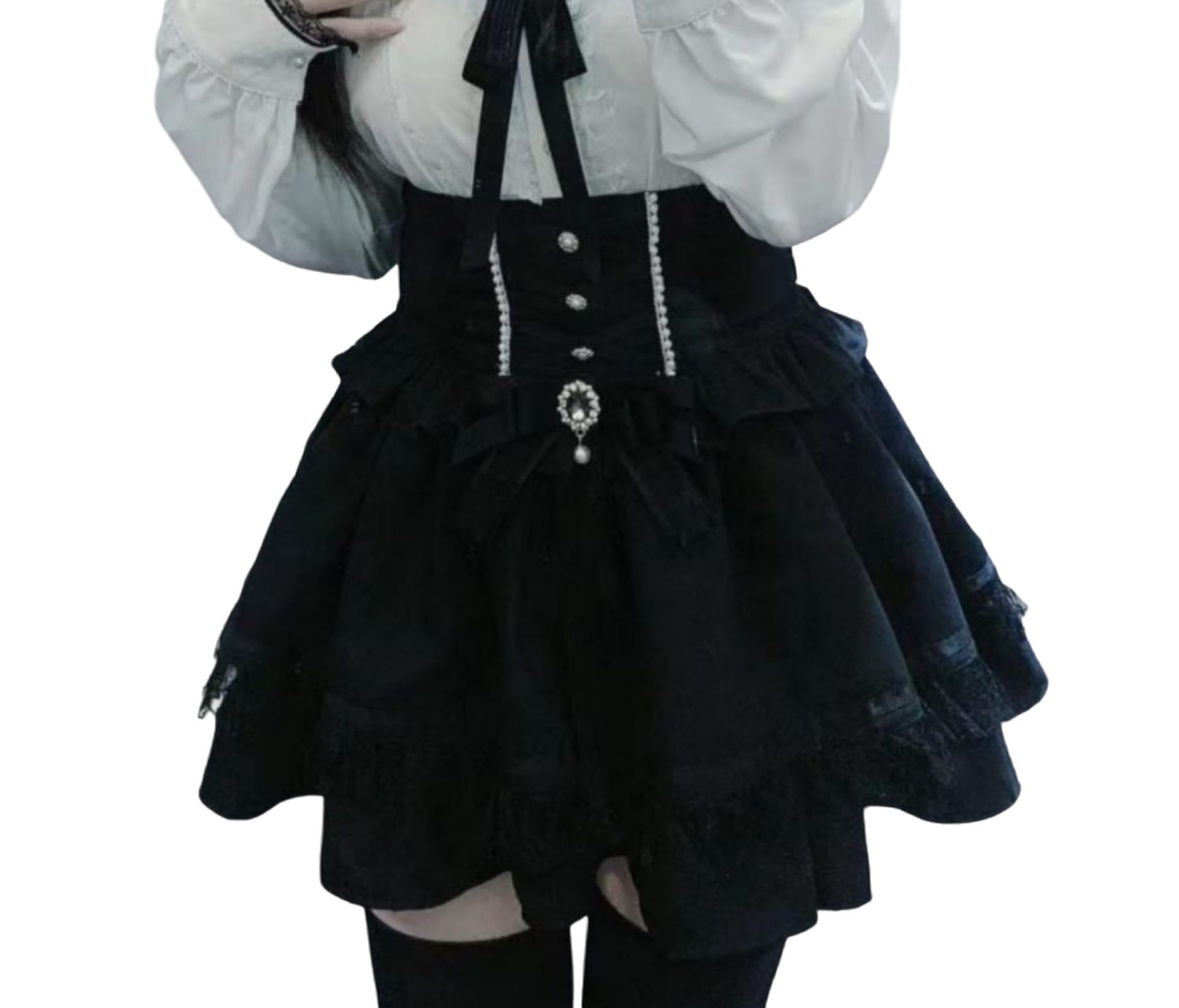Pokn Jirai Kei Lolita Fashion Y2K Cutecore Kawaii Mini Short Aesthetic High Waisted Ruffle A Line Skirt