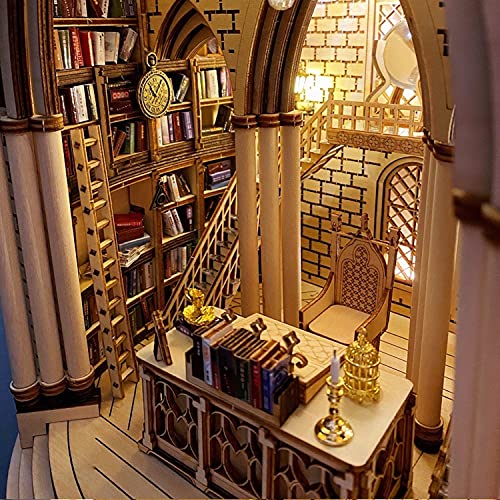 Wooden Principal's Office Diagon Alley Book Nook Kit Bookend Stand Decoration Light Model Building Kit Book Nook Inserts Art Bookend Diy Bookshelf Decor #TOP5