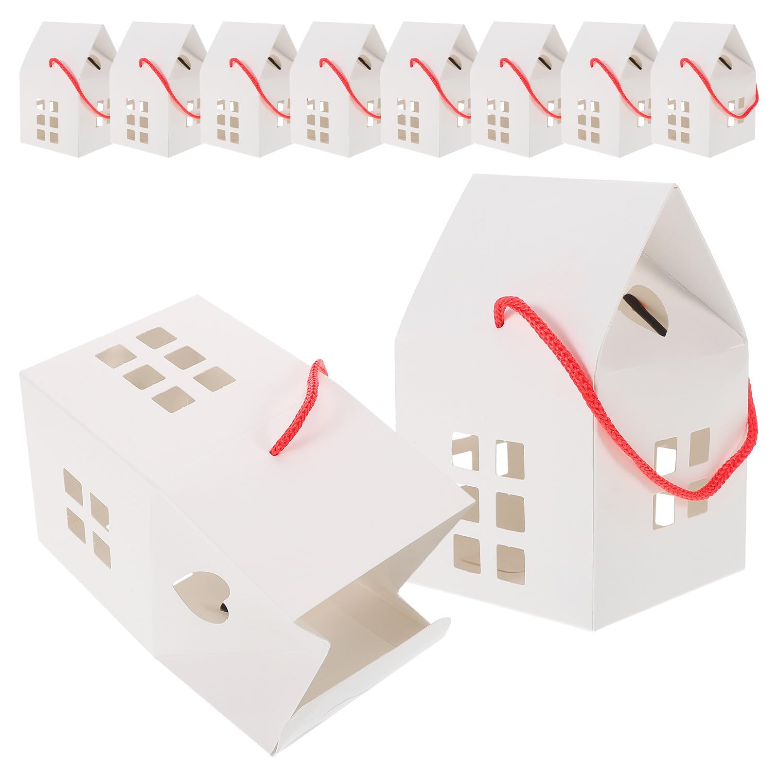 BESPORTBLE 75 Pezzi Scatola Regalo per Caramelle a Forma di Casa in Carta | Confezione Delicata per Feste e Decorazioni, Stile Romantico, Adatta ad Adulti, per Dolci