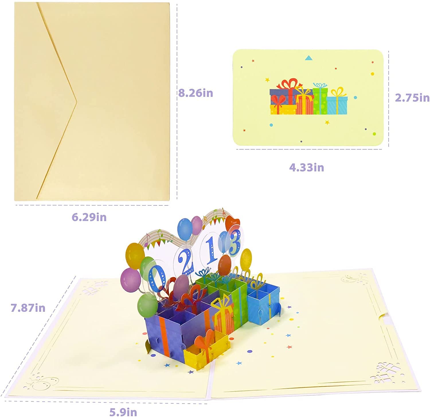 Biglietto Di Auguri Di Buon Compleanno (144 Pezzi) - Pacco Varietà, image size:1500x1457