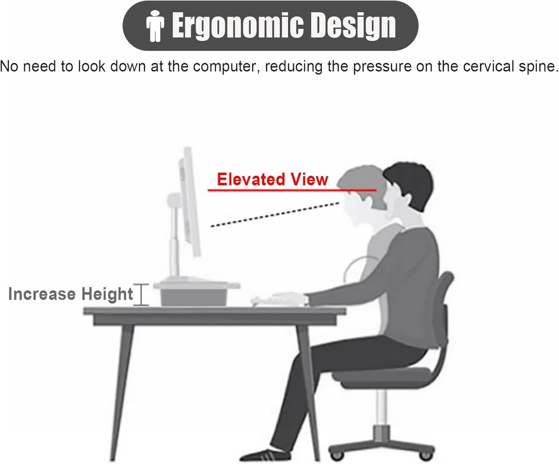 2-poziomowy stojak na narożnik, Oszczędność miejsca Desktop Organizer Półka na telewizor, laptop, drukarkę, ergonomiczny uchwyt komputerowy z regałem do przechowywania biurka domowego, stabilna rama z