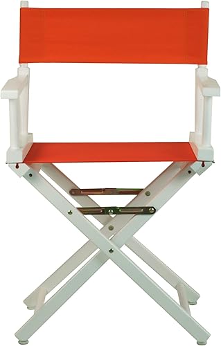 Miniatura 282 de Silla de Director de 18" Marco Blanco Lona Rosa