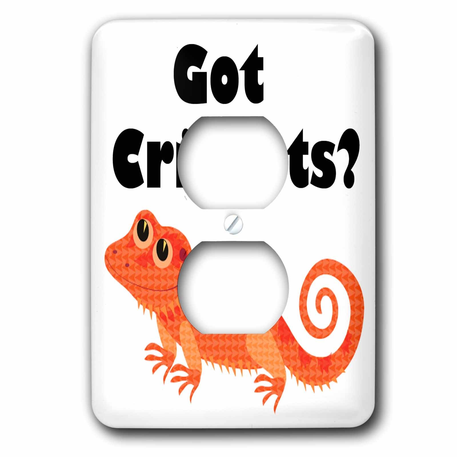 Couvercle de prise 2 prises orange Got Crickets 3dRose lsp_193331_6 décoratif