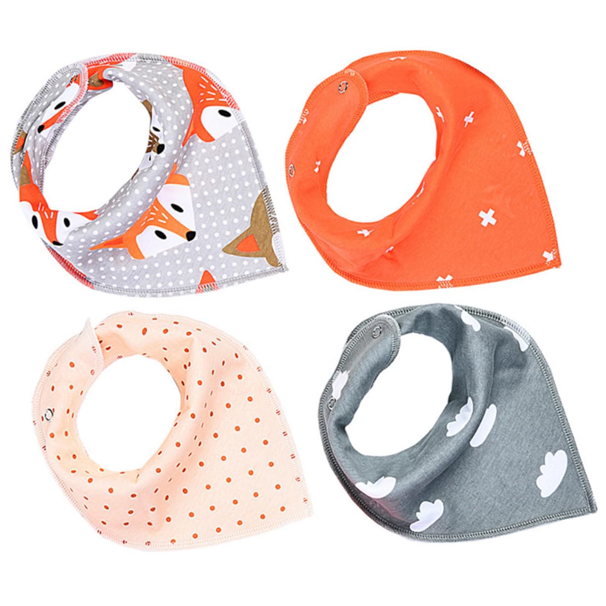 ibasenice 12 Uds Toallas De Algodón Para Saliva Absorbentes Con Broches Absorben El Babero De Agua Para Bebé