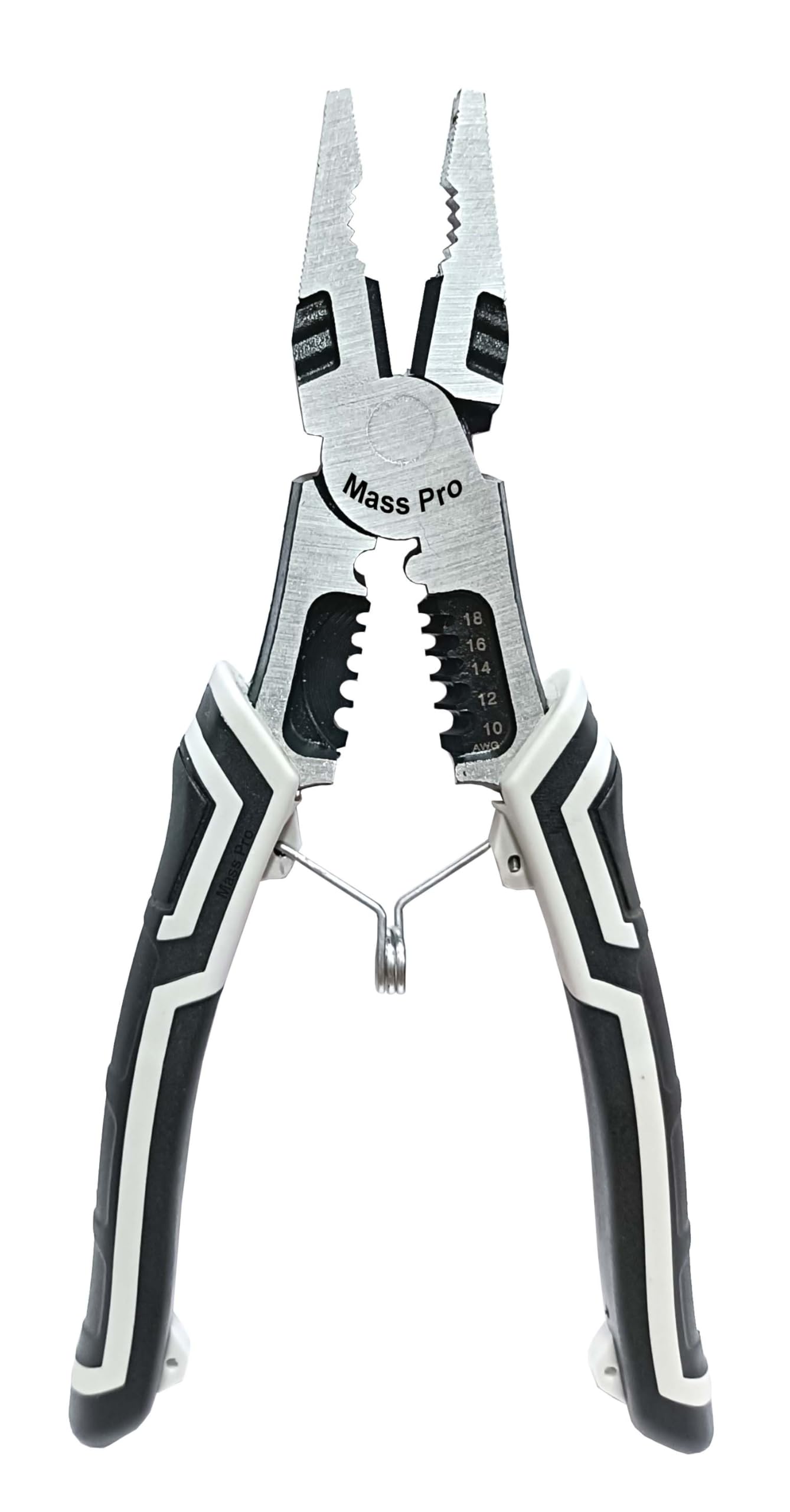 Mass Pro Multipurpose Lineman Plier with Gripping Cutter Wrench Crimping & Wire Stripper Fuction | Multi Wire Cutter (Length - 8 inch) (B0CZHFM8LP) Amazon Price History, Amazon Price Tracker