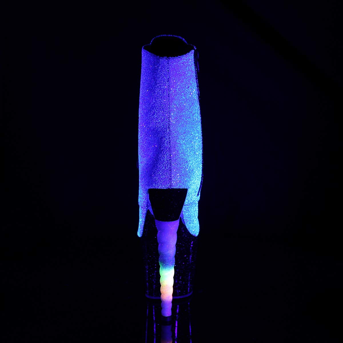 Pleaser UNICORN-1020G Purple-Blue Glitter/Blk UK 4 (EU 37)