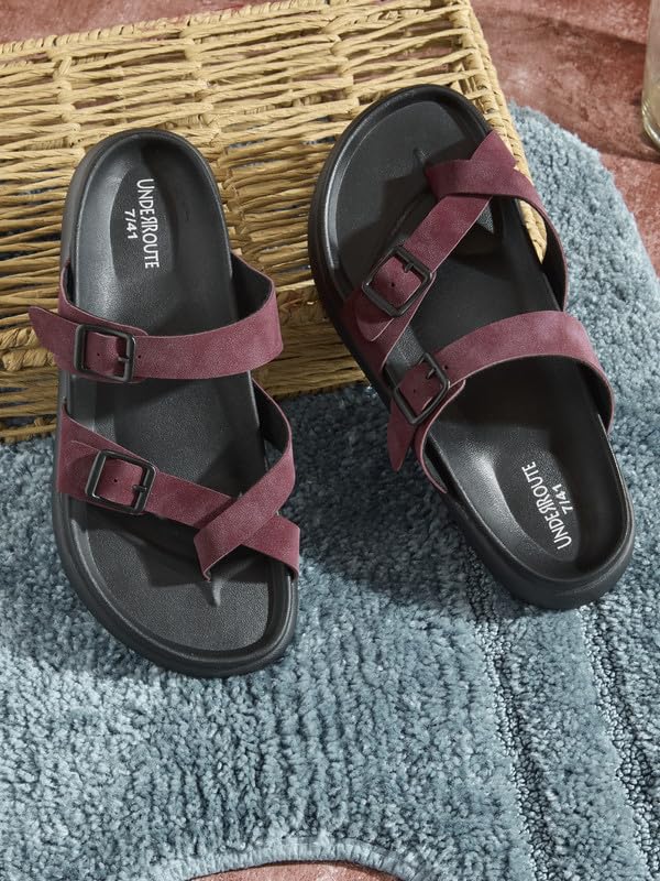 Image of UNDERROUTE mens Underroute Urgh 02 Stylish Durable Soft Footbed Synthetic Casual Sandals for Men Sandal