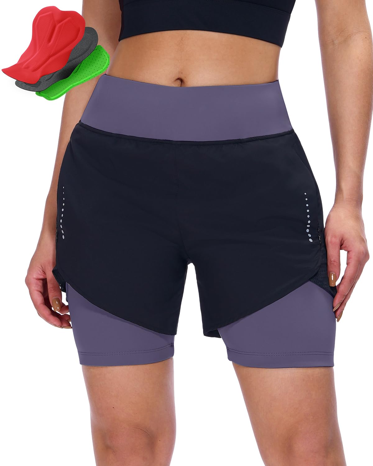 Sportneer Pantaloncini da ciclismo imbottiti da donna MTB Pantaloncini MTB Pantaloncini imbottiti da bici per le donne