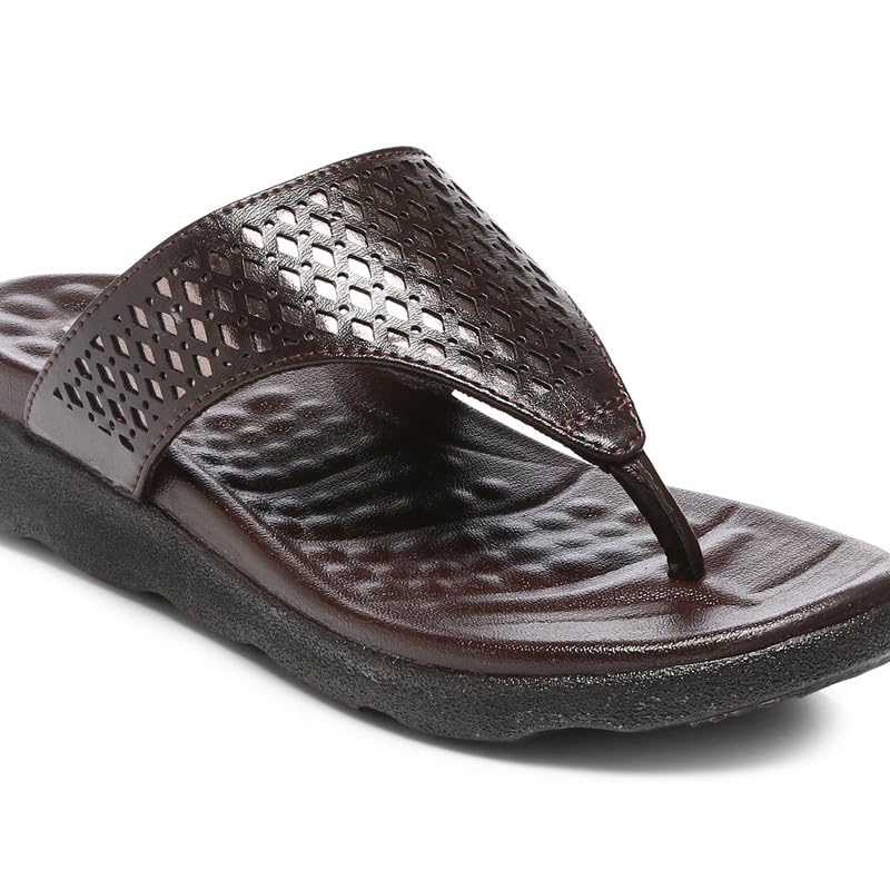 Image of Stylish Brown Lightweight Premium Soft Orthopedic Summer Casual Slippers for Women