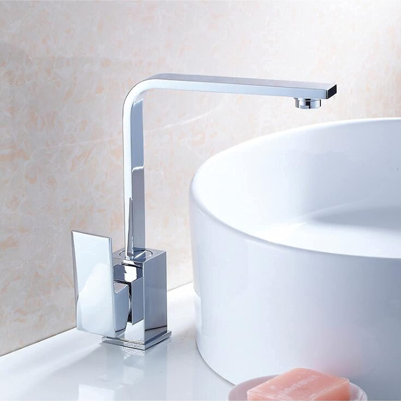 Robinets d'eau de cuisine mitigeur chaud froid laiton chrome pour évier