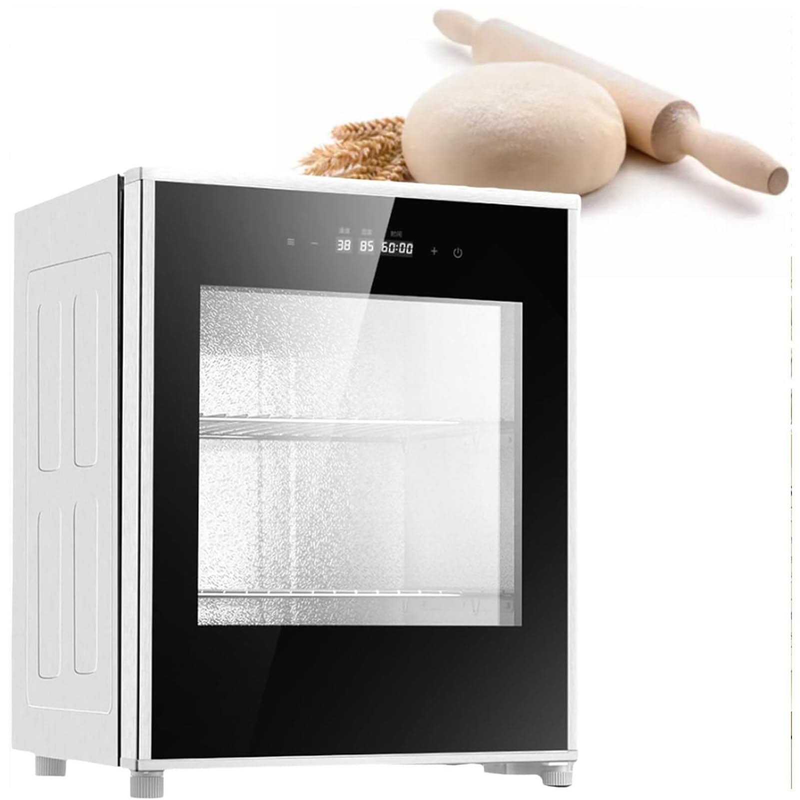 Home Dough Proofer Box, 260W 2-Layer Intelligent Electric Bread Fermentation Box, with Humidity & Temperature Adjustable, for Toast, Yogurt, Natto