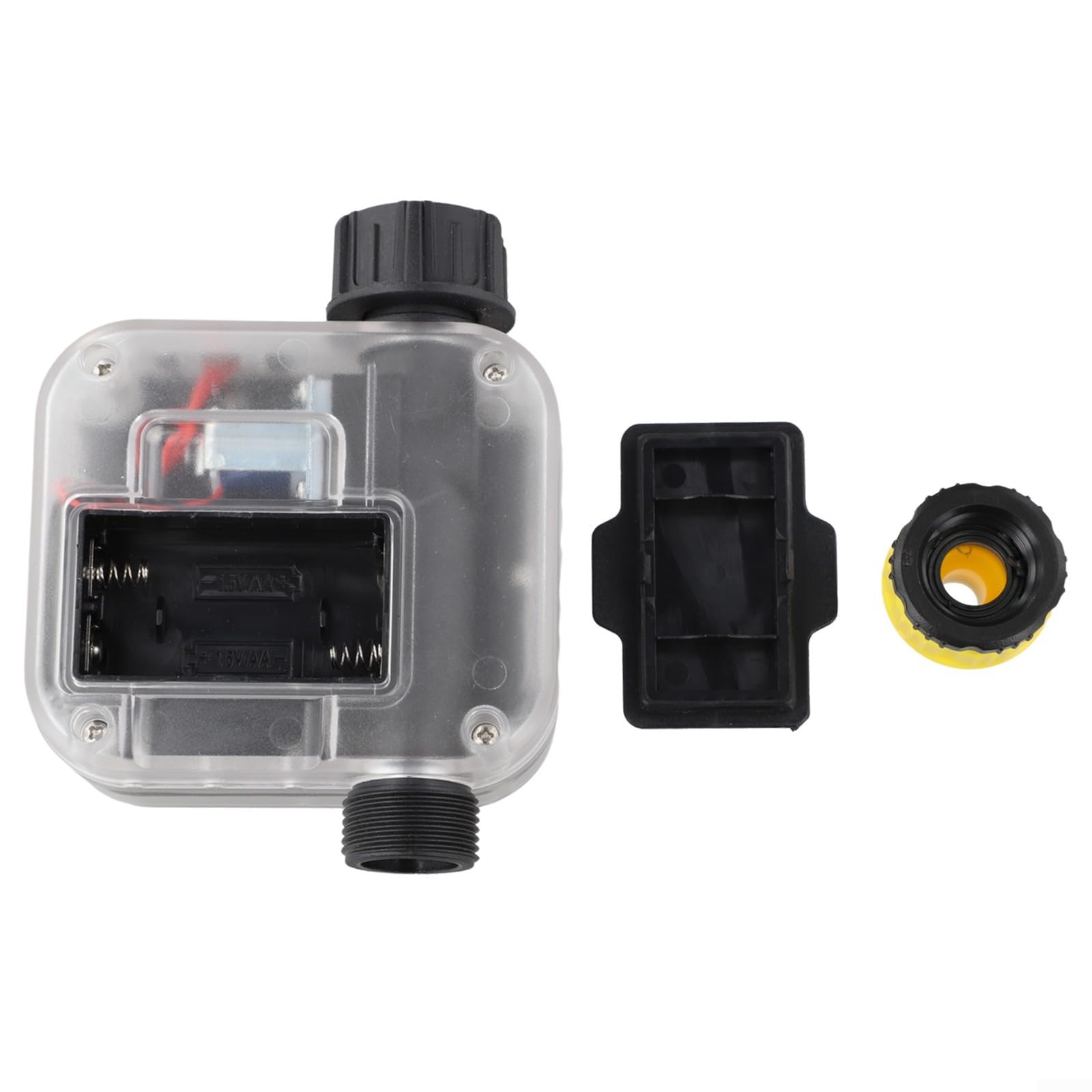 Rain Adaptive Hose Timer Specchio Display LCD Controller di irrigazione intelligente Blocco bambini Sensore pioggia IPX5 Programma di irrigazione flessibile Facile da usare Nero Trasparente 10,5 x 16