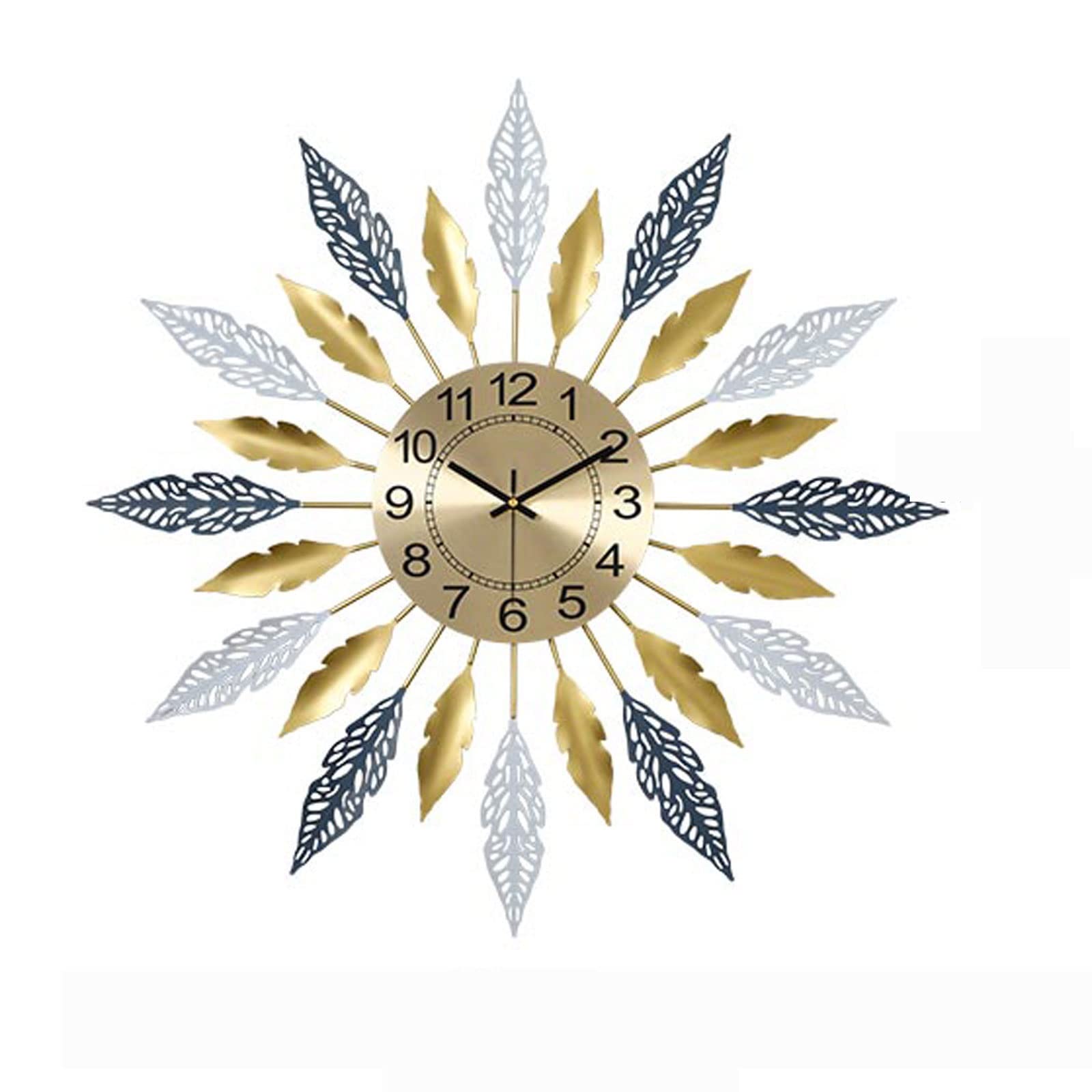 Grande horloge murale de 20 pouces minimaliste et silencieuse pour salon