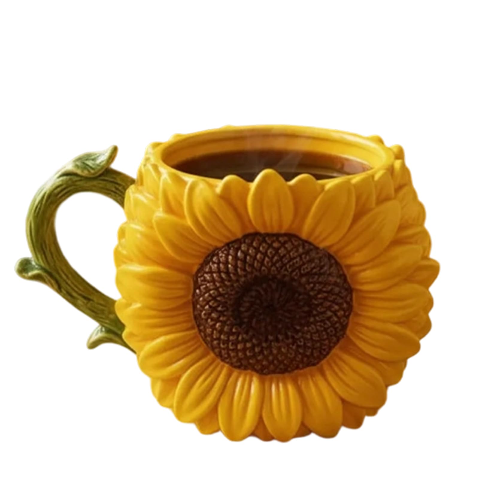 MALSSE Large Resin Coffee Cup Handcrafted Art Design Mug for Daily Use with Ergonomic Handle Beverage Drinkware Creative Pattern Resin Beverage Mug