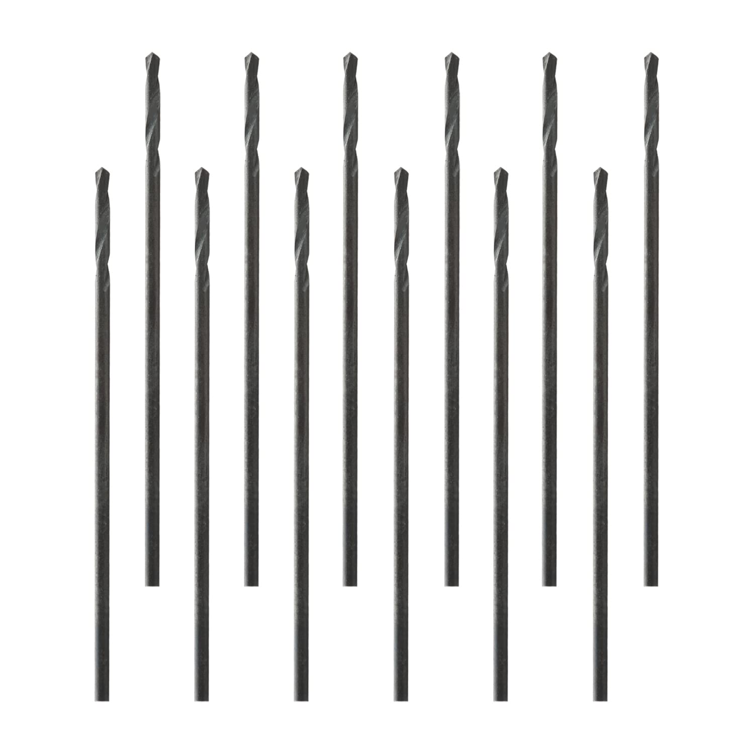 Auniwaig 20pcs Round Shank Drill Bit, 1mm High Speed Steel Twist Drill Bit HSS-9341, Black Nitride Coated Finish, for Aluminum Plate Copper Wood Stainless Steel