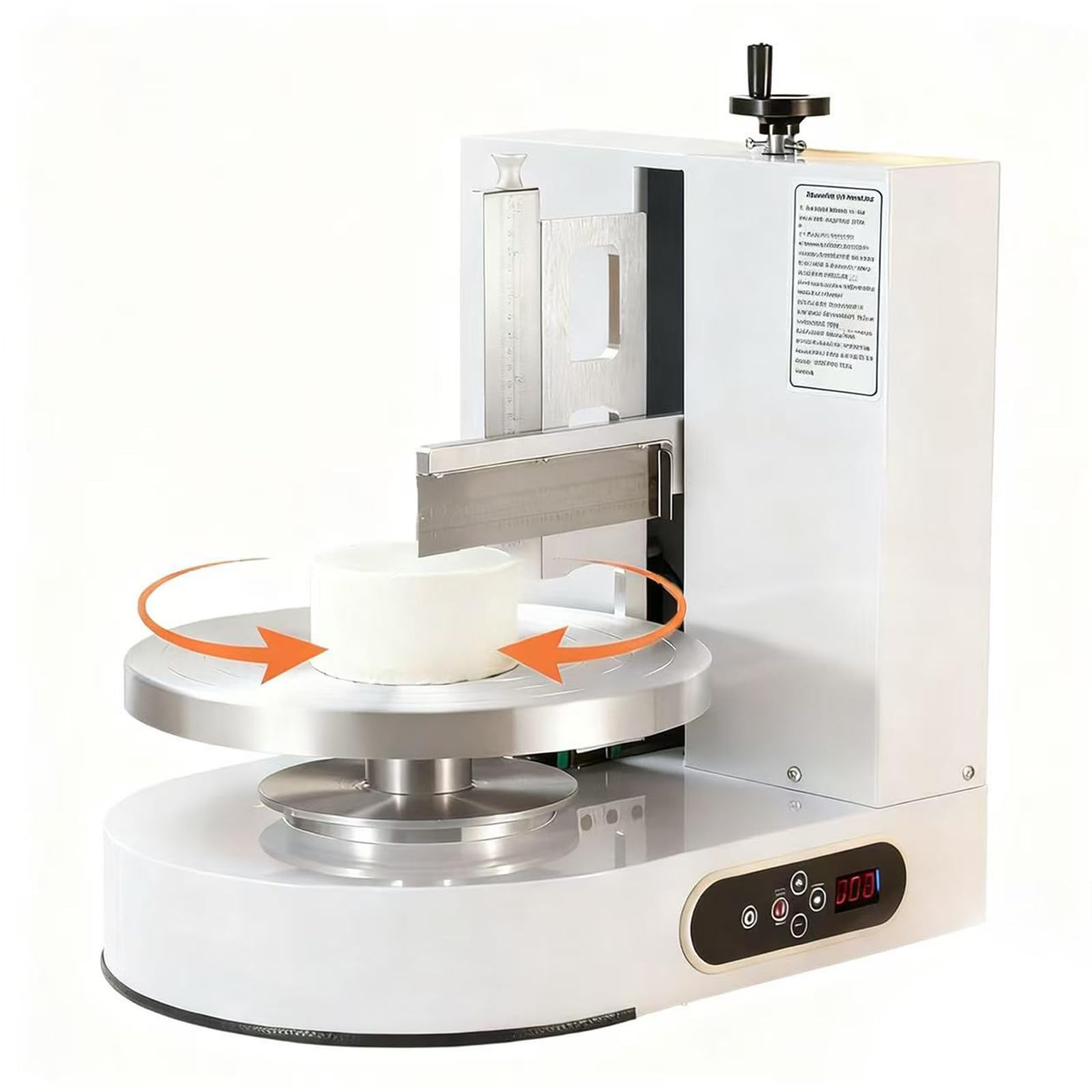 Esparcidor Automático De Crema para Tartas, Rascador De Superficie Giratorio, Decoración Eléctrica De Tartas De Cumpleaños Y Máquina Alisadora para Pasteles 4-12in-White