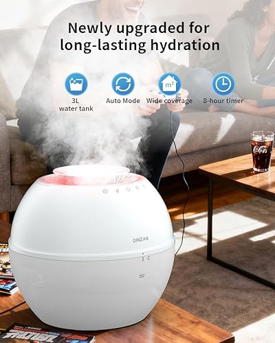 Miniatura 8 de Humidificador y deshumidificador de doble función, tanque de agua de 152 onzas, humidificación de destilación de vapor para dormitorio con manguera