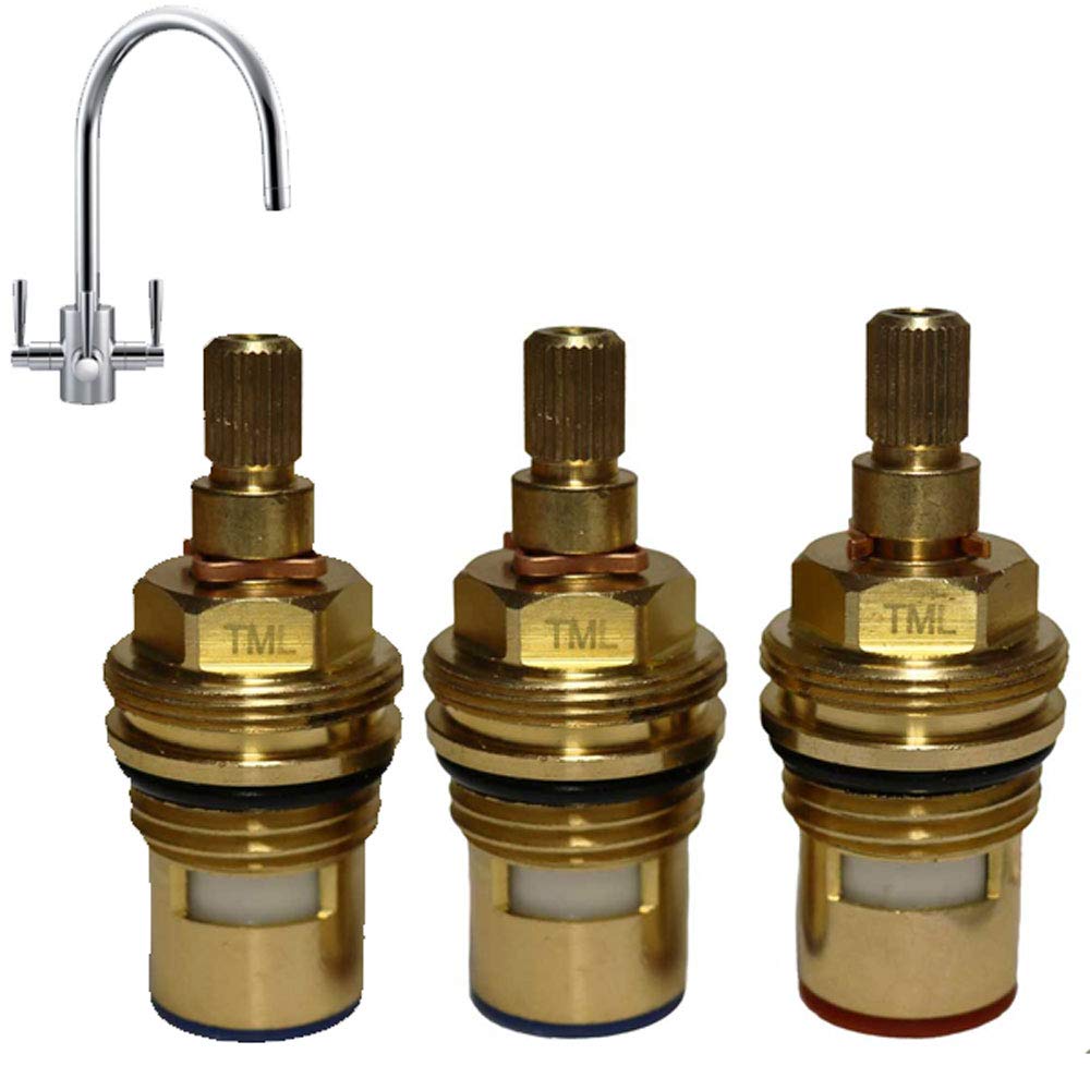 Tap Magician Pair (One Clockwise, One Anticlockwise) Set Of 3 Replacement Cartridges For The Franke Filterflow Olympus Kitchen Tap