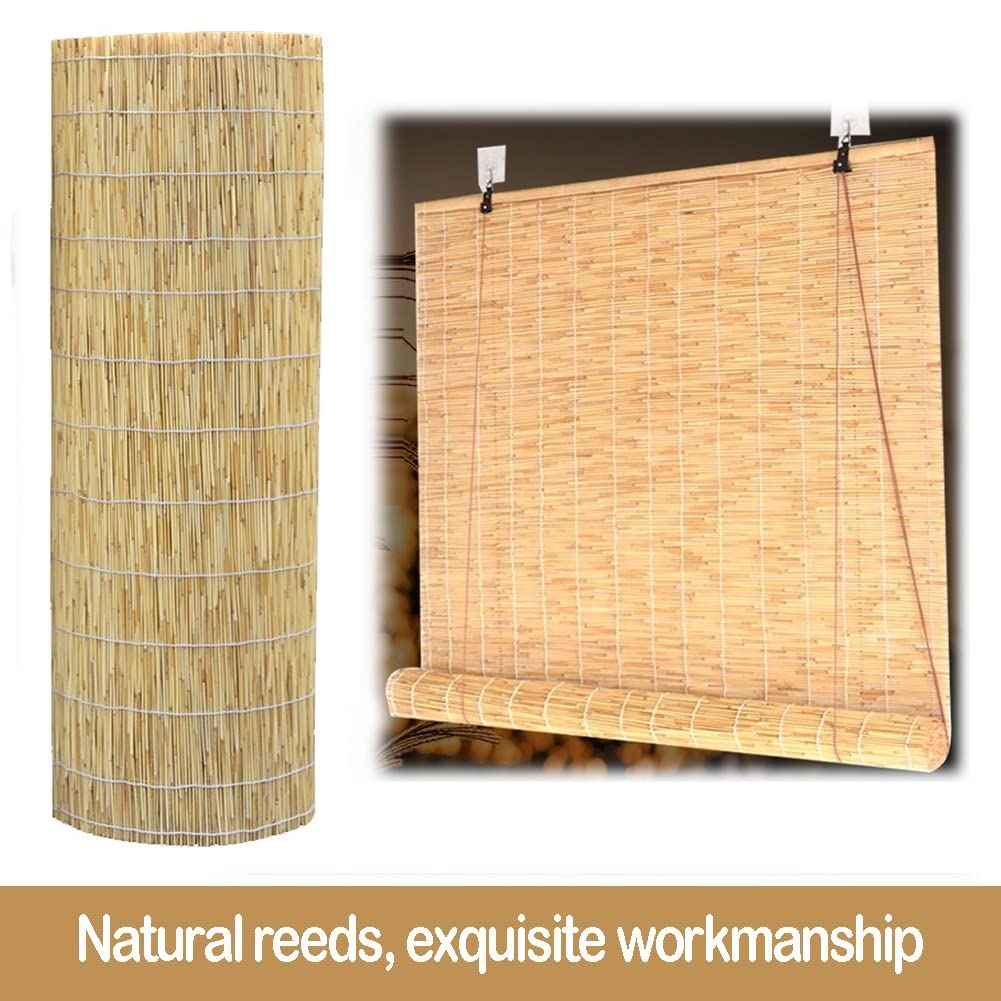 Naturalnego Roleta Bambusowa, Rolety Trzcinowe dla Patio i Ogrodu, Zasłona Drewniana z Lift, Prywatność i Przed Słońcem, łatwy Montaż (Size : WxH117x162cm(46x64inch))