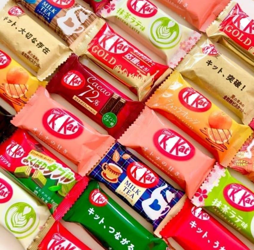 Konbini Japan - Mini Chocolate Japanese KitKat 12 Pcs Random - Variety Pack Assortment - Authentic Candy Sweets Wafer Snacks Gift, 12 Small Size