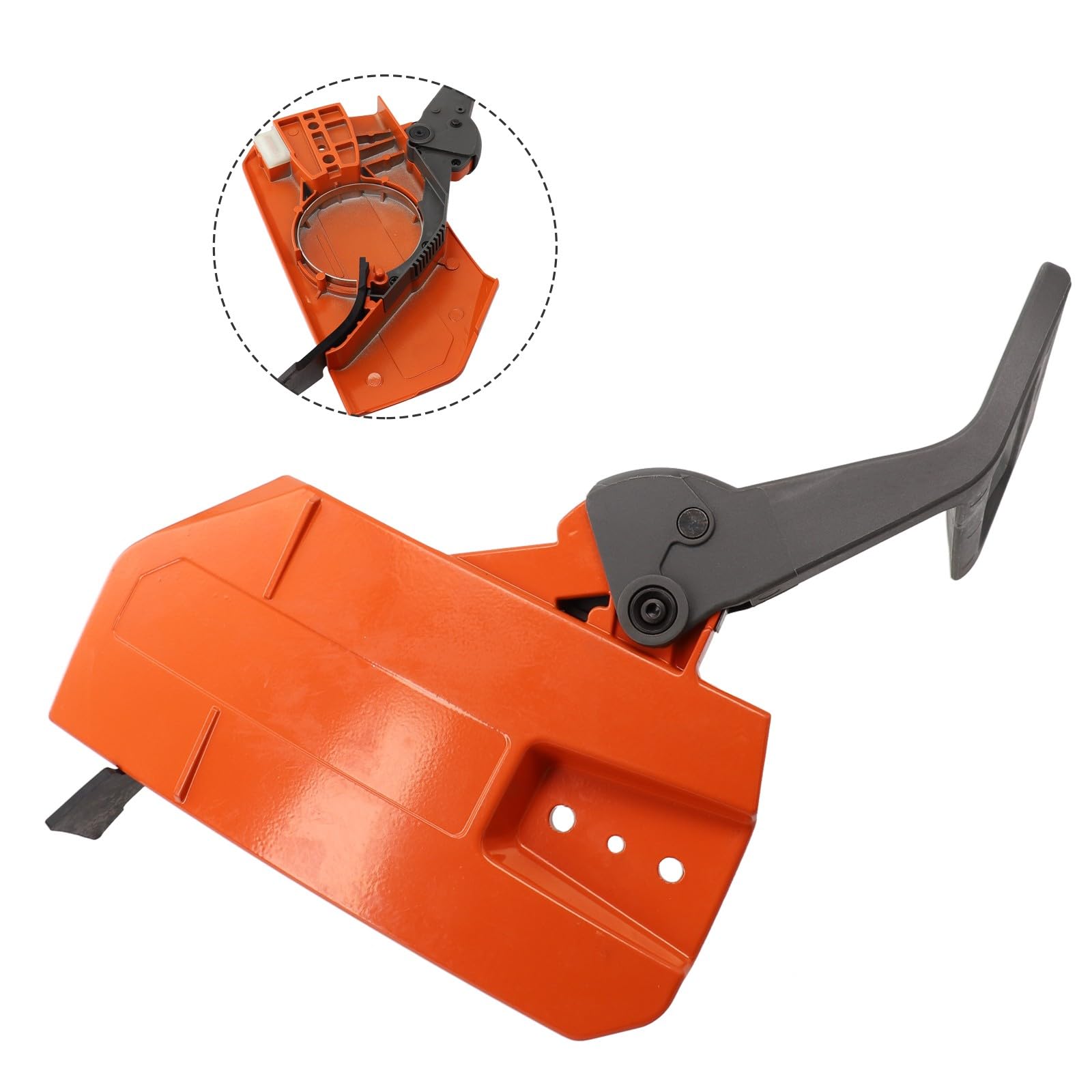 Cubierta de rueda de cadena para motosierra Husqvarna 281 288, repuesto para número de pieza 503 74 67-02, tapa de freno con tensor de cadena, naranja/amarillo