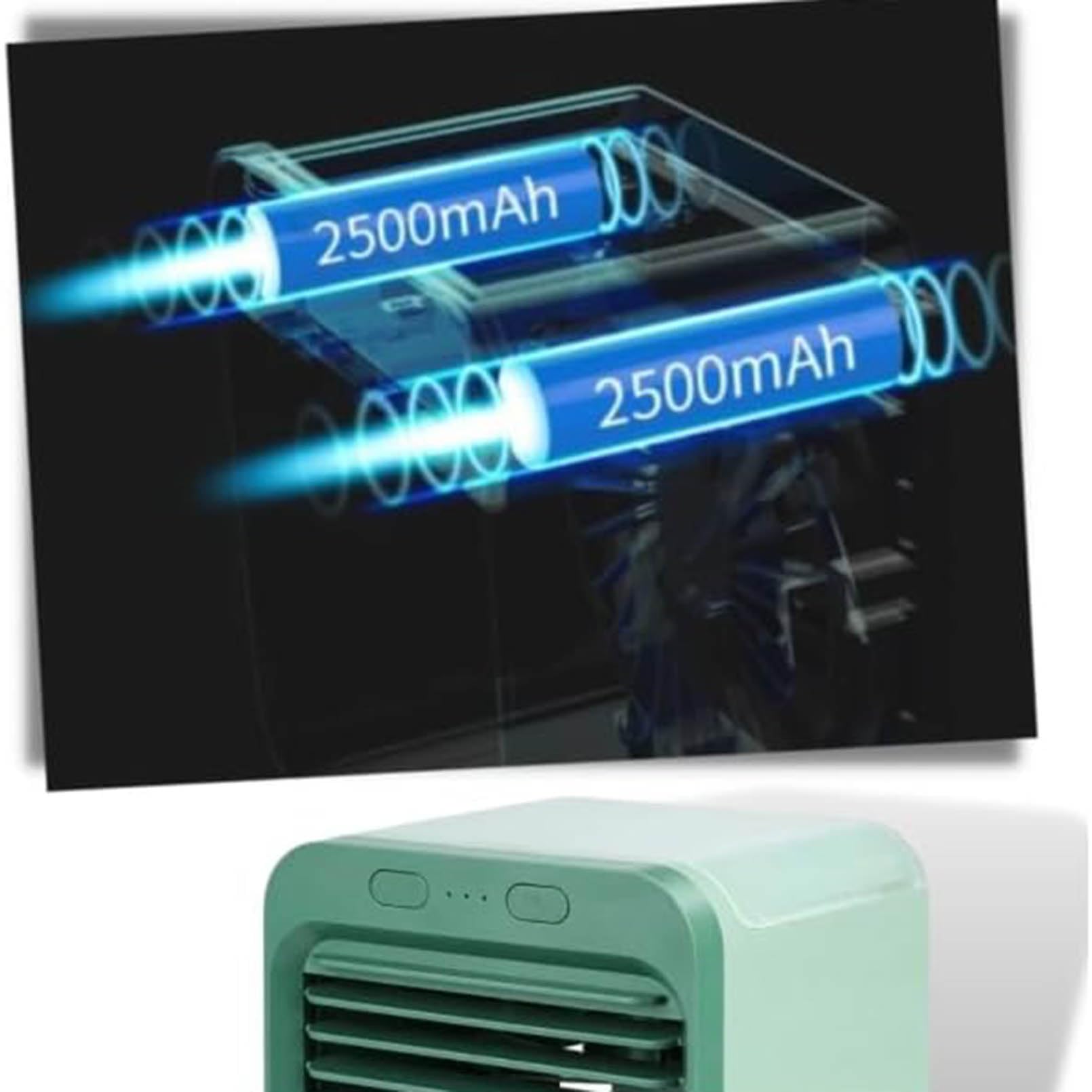 Aire Acondicionado portátil, Enfriador evaporativo, pequeño Ventilador de Mesa 3 en 1 con 3 velocidades de Viento, Adecuado para el hogar, la Oficina, el Dormitorio, niños y Mascotas.