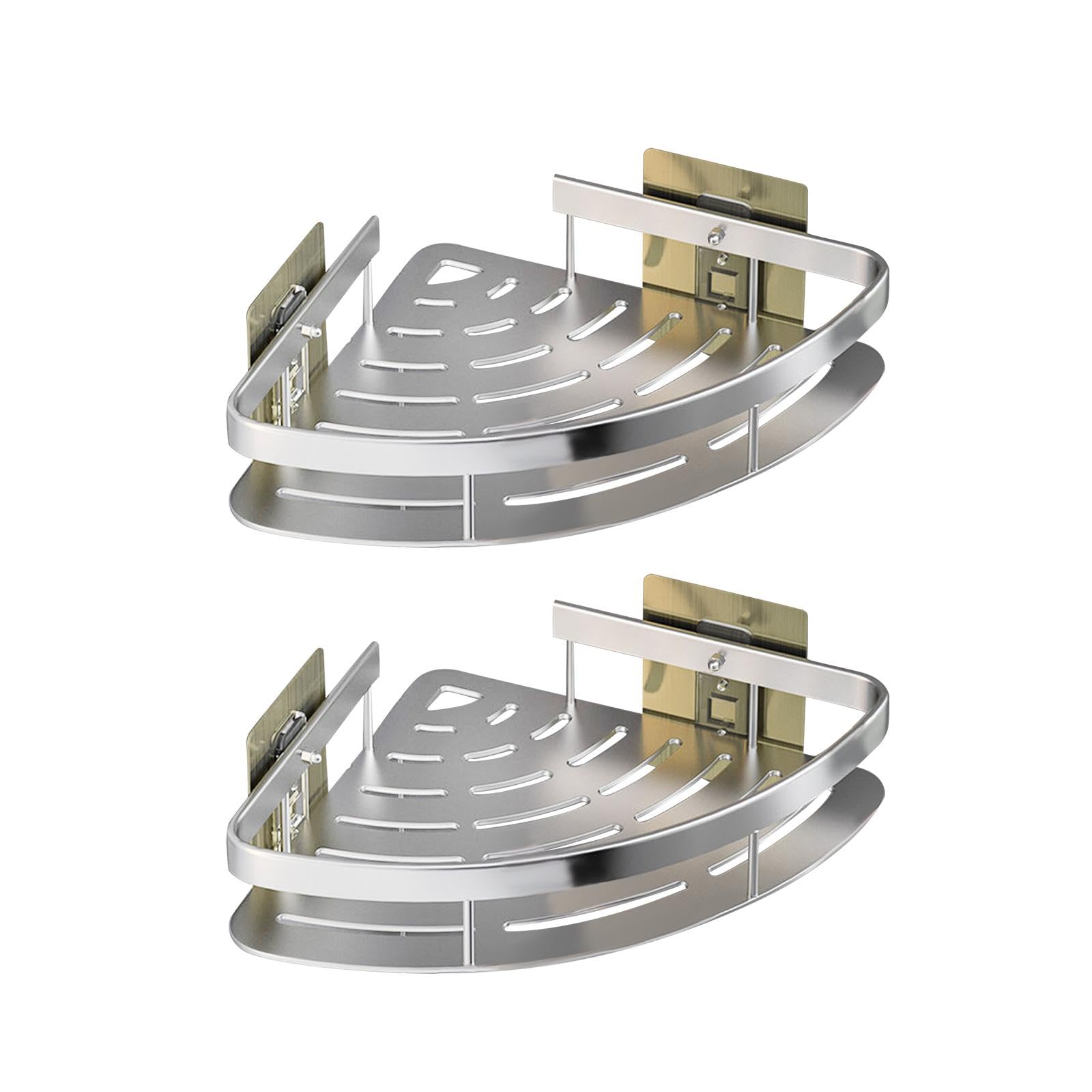 Étagère d'angle de salle de bain organisateur mural triangle en aluminium