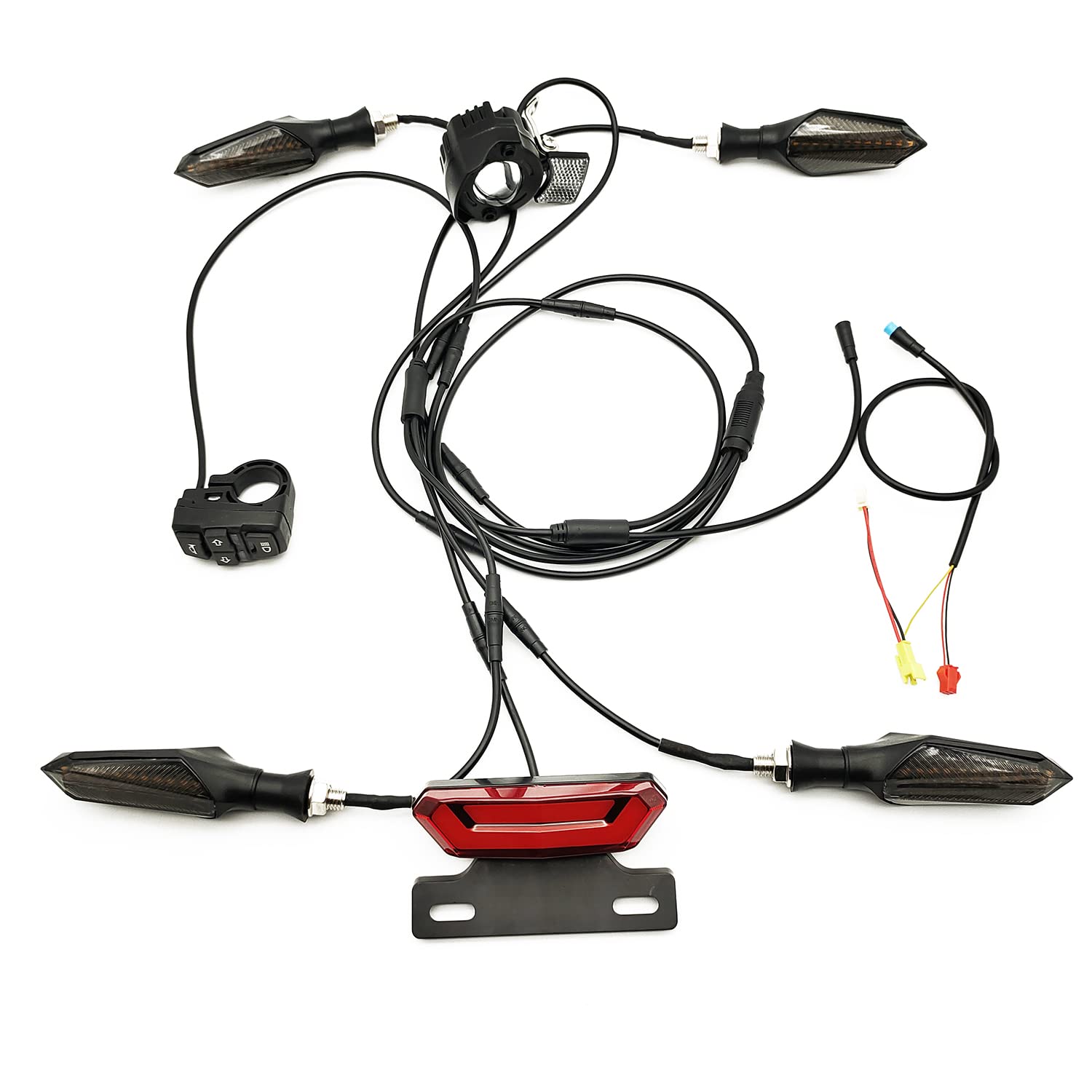 ebike 24V/36V/48V/52V/60V Light Kits with Waterproof Cable for Bafang and KT (for BAFANG Mid Drive Motor with UART Protocol)
