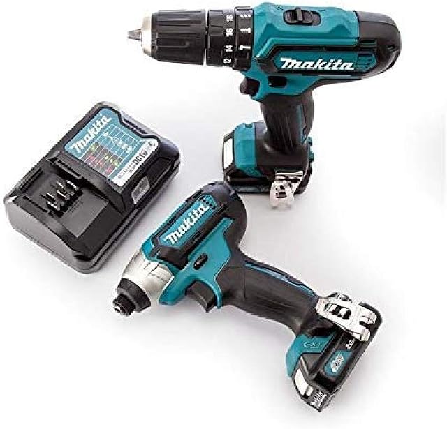 Makita CLX202AJ 12V Max Li-ion CXT 2 Piece Kit Complete with 2 x 2.0 Ah Li-ion Batteries and Charger Supplied in a Makpac Case