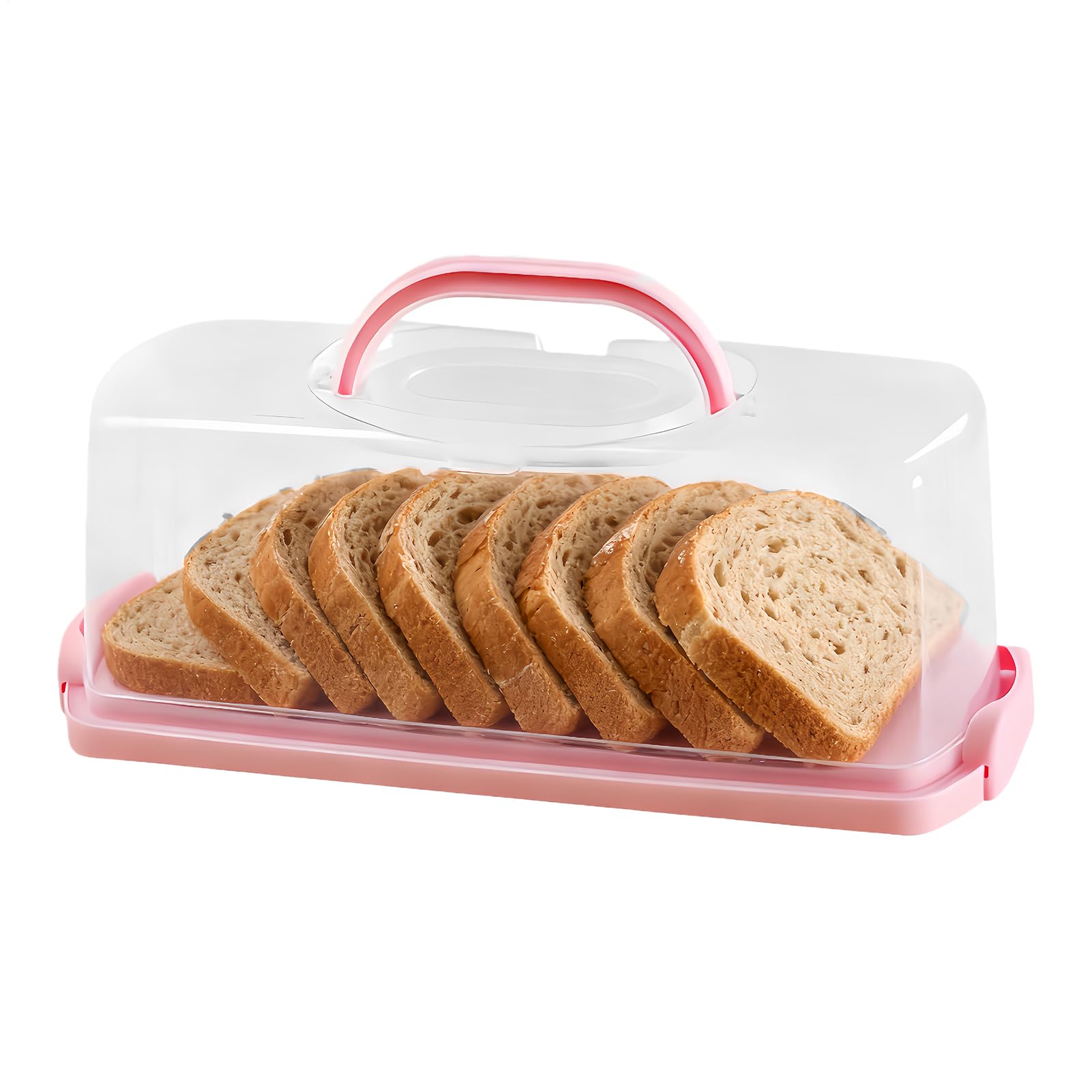 Panera rectangular con asa para transporte de pan y galletas