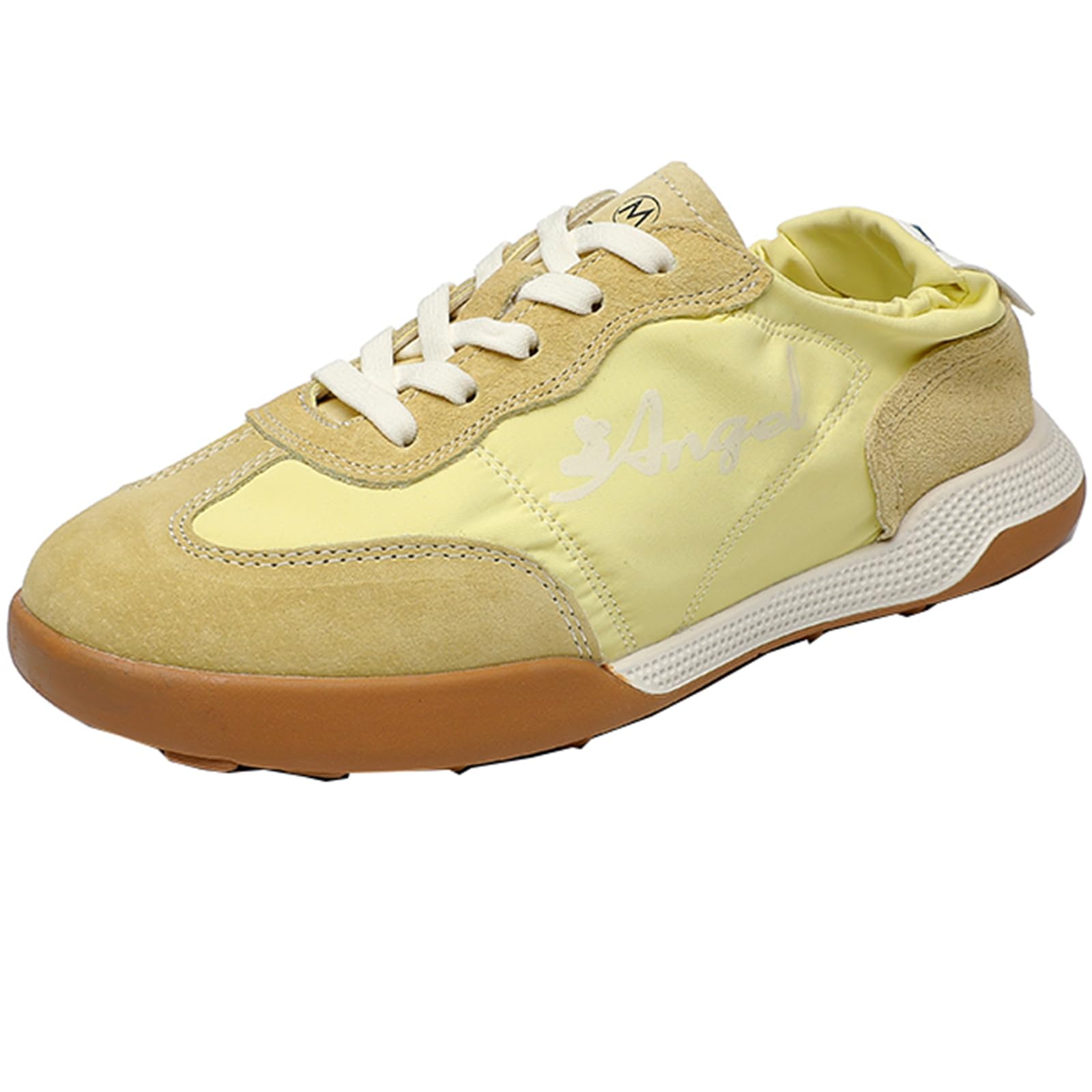 Onewus Damskie buty rekreacyjne z prawdziwej skóry, sznurowane buty typu sneakers