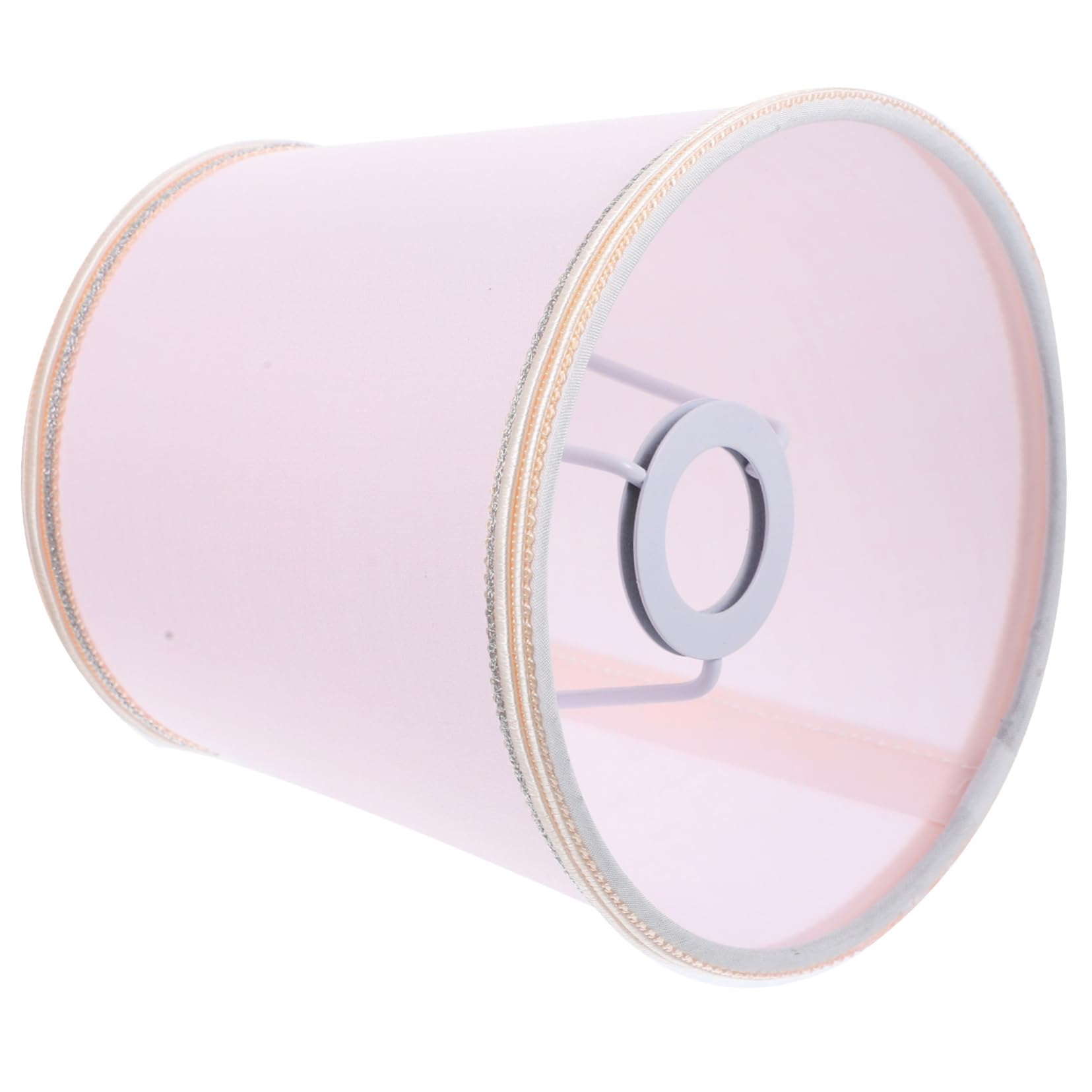 Mikikit Pink Cloth Lamp Shade Compatible with E27 E14 Sockets Indoor Light Cover for Wall Lamps Featuring Delicate Texture and Strong Ornamental Design for Elegant Home Decoration