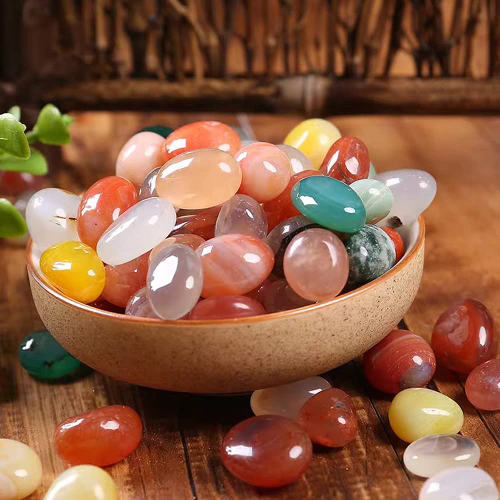 Cristaux d'agate polie naturels en lot de 100g pierres assorties lithothérapie