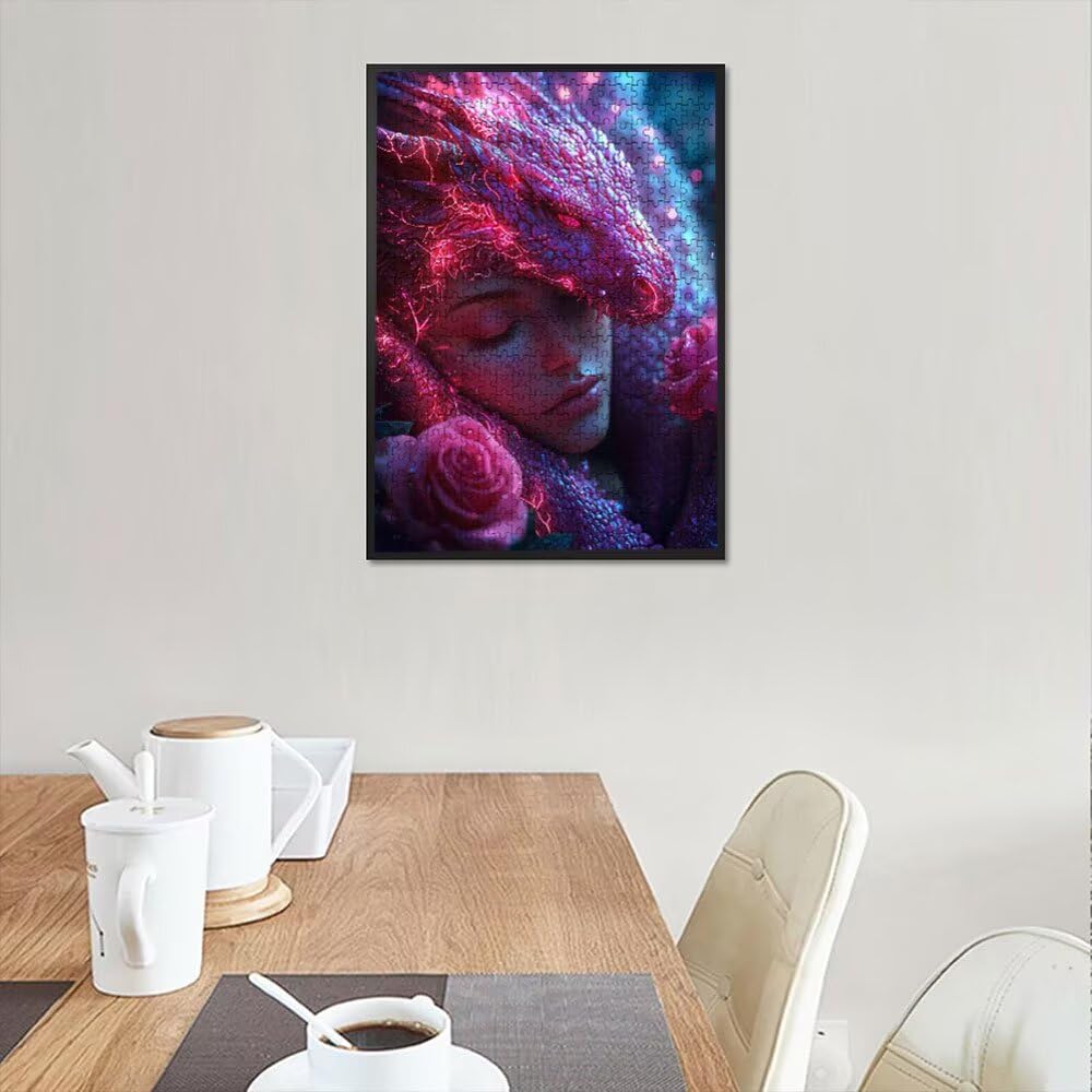 Puzzle 4000 sztuk, Dragon Woman puzzle dla dorosłych 4000, drewniane puzzle, klasyczne gry edukacyjne, niemożliwe wyzwanie, rodzina gier, kreatywny prezent DX0YL1-589