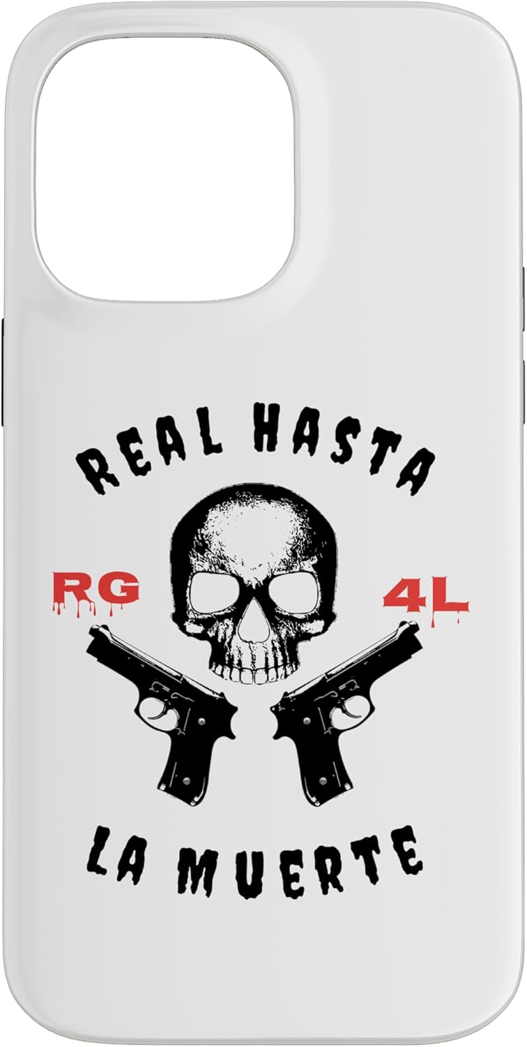 Funda para iPhone 14 Pro Max Real Hasta La Muerte, RG4L Camisa Puerto Rico Trap Music Case