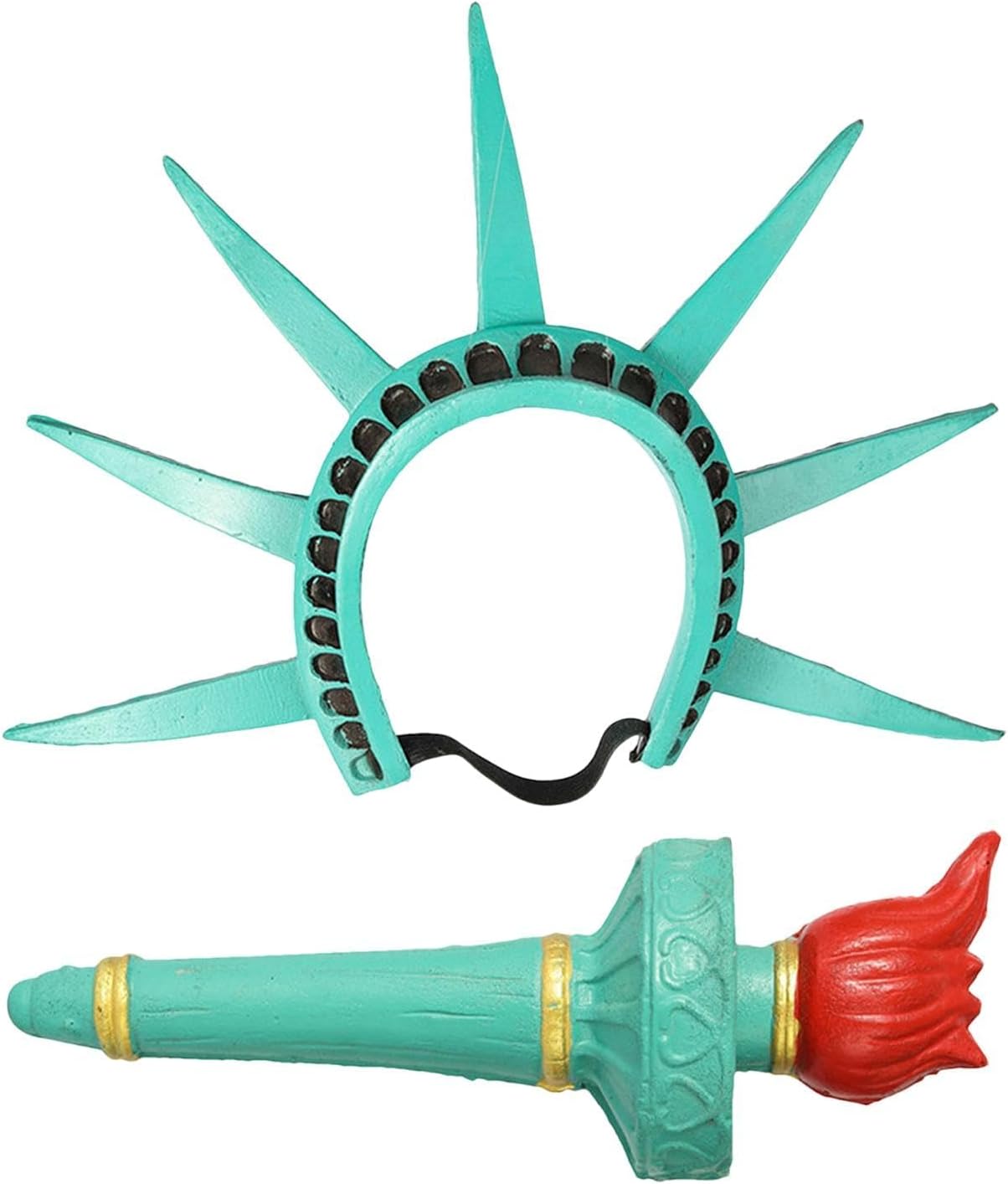 Statue of Liberty Costume Kit, Statue of Liberty Crown & Torch, Cosplay Headband Accessories, Patriotic Costume for Halloween, Independence Day - Image 9