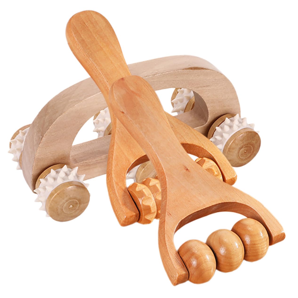FOMIYES 5 Juegos Conjunto De Masajeador Jaula Botones De Estilo Británico Masajeador De Pies Massage Roller Masajeadores Faciales Masajeador De Madera Masajeadores De Mano 3 Piezas * 5