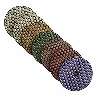 Vista 61 de Almohadillas de pulido de piedra seca/hormigón de alto rendimiento de 5 ", altura de segmento de 0.059 in, estilo de panal, grano 3000