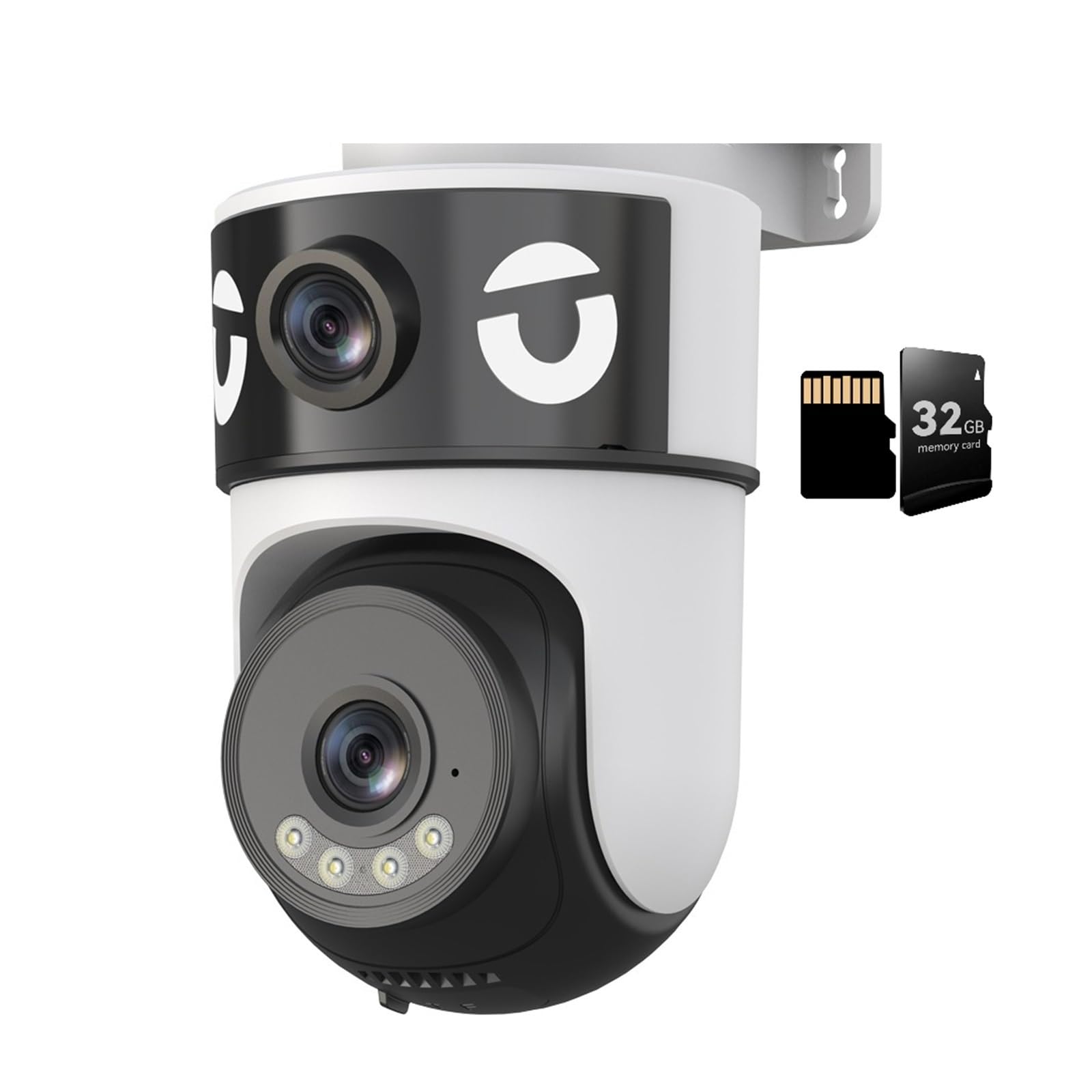 Oshpmbdlyfj Uk Plug 10K Security Protection Wifi6 Camera Outdoor Three Screen 20Mp Cctv External Ip Cam 10X Zoom 8K 15Mp Video Surveillance Camera(,6K Cam Add 32G Card)