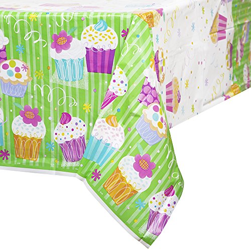 Cupcake Party Plastic Tablecloth, 84