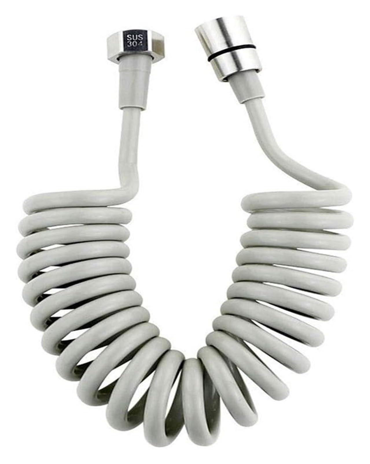 Manguera de ducha extra larga, Manguera de la ducha, manguera principal de las duchas de las mangueras de plomería de la primavera del estiramiento del PVC a prueba de explosiones(150cm(59inch))