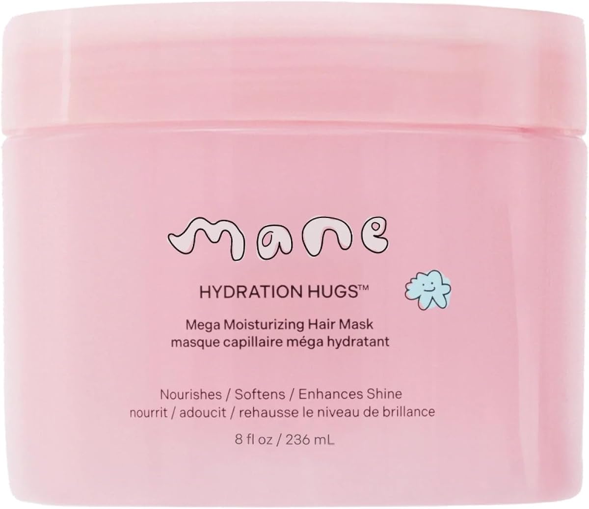Mane Hydration Hugs Mega Moisturizing Hair Mask, Sunny Buns (8 oz) | Reduces Frizz & Boosts Shine with Rice Protein & Baobab Extract, Silky Results for Curly, Wavy & Fine Textures